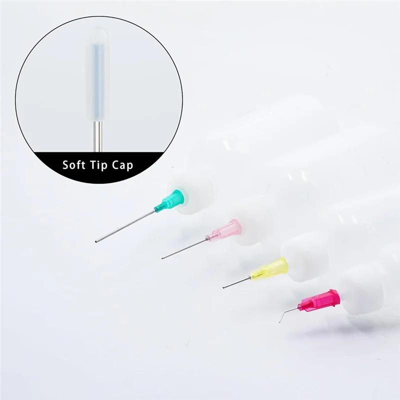 A006-Precision Tip Applicator Bottle,Blunt Tip Needle And Cap, 18G 20G 25G Needle Tip Squeeze Bottle, Oil Dropper Bottle
