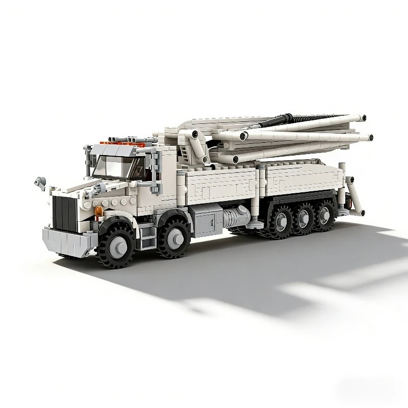 1090PCS Fully Functional Pump Truck Building Set - Multi-Joint Movable Construction Model Kit, Advanced Gift for Teens & Adults