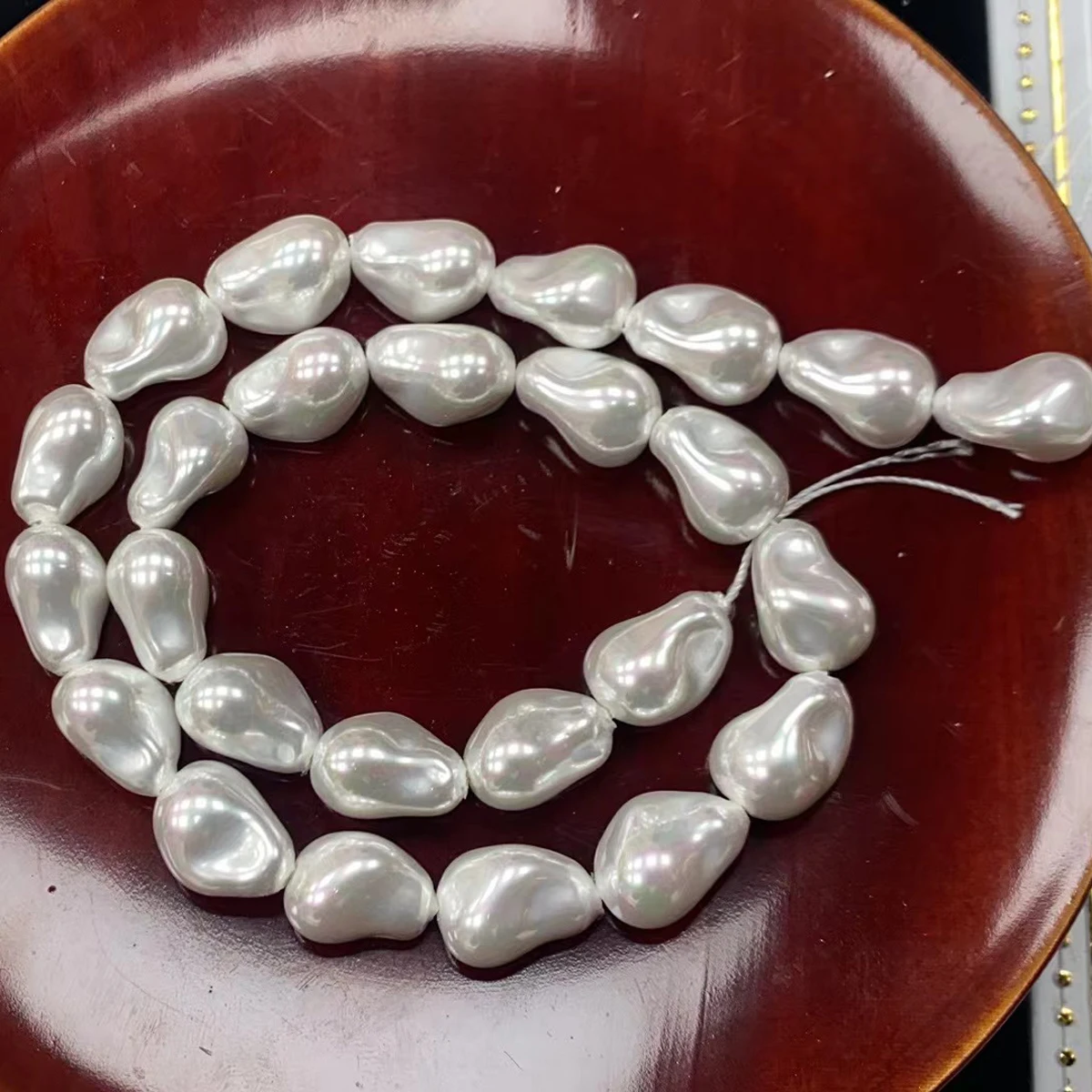 Natura Freshwater White Baroque Shell Beads Irregular Loose Jewelry Making Supplies for DIY Necklace Bracelet Earring Accessorie