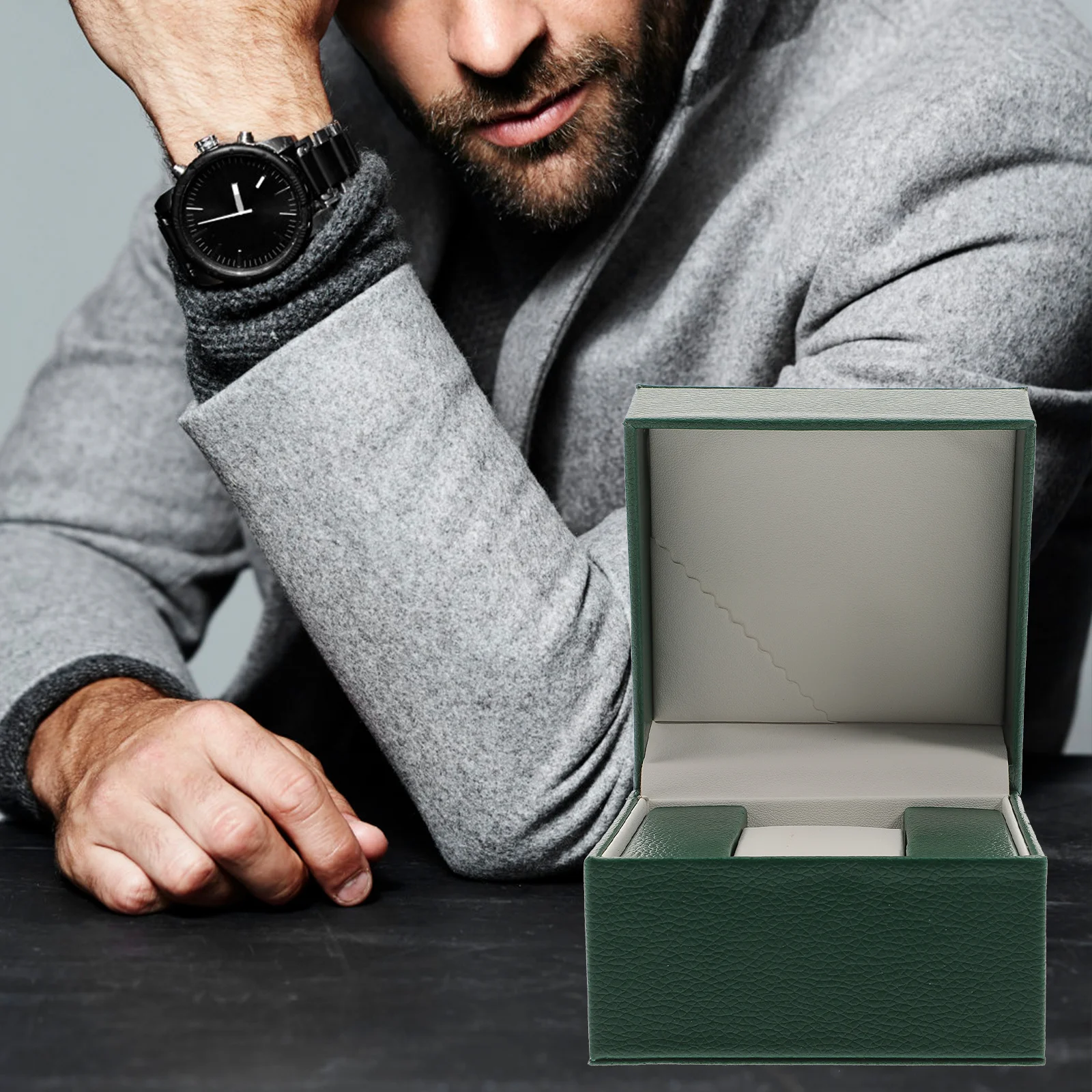 صندوق ساعة فردي مقاوم للاهتراء، منظم من البولي يوريثان، صندوق تخزين محمول مضاد للسقوط، صندوق هدايا للساعة #5