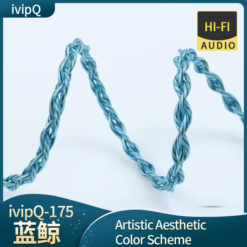 IvipQ 4 Core LITZ kabel earphone HiFi Graphene terbenam minyak OFC 3.5mm/2.5/4.4mm untuk IE900 MMCX/2PIN 0.78/QDC untuk karat MK4