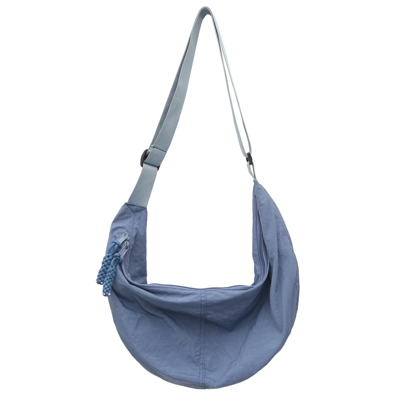

Crescent Bag for Women Adjustable Strap Crossbody Bag Nylon with Zipper Handbag Sling Purse for Office Shopping Travel