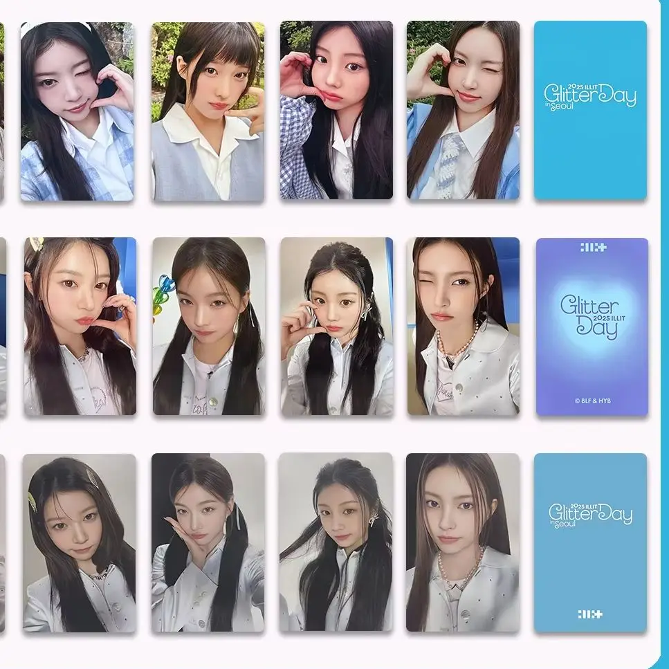 การ์ดรูป KPOP ILLIT GLITTER DAY SEOUL FM ZONE สินค้าแฟนคลับ MOKA IROHA WONHEE การ์ดรูป MINJU YUNAN ของขวัญสำหรับแฟนๆ