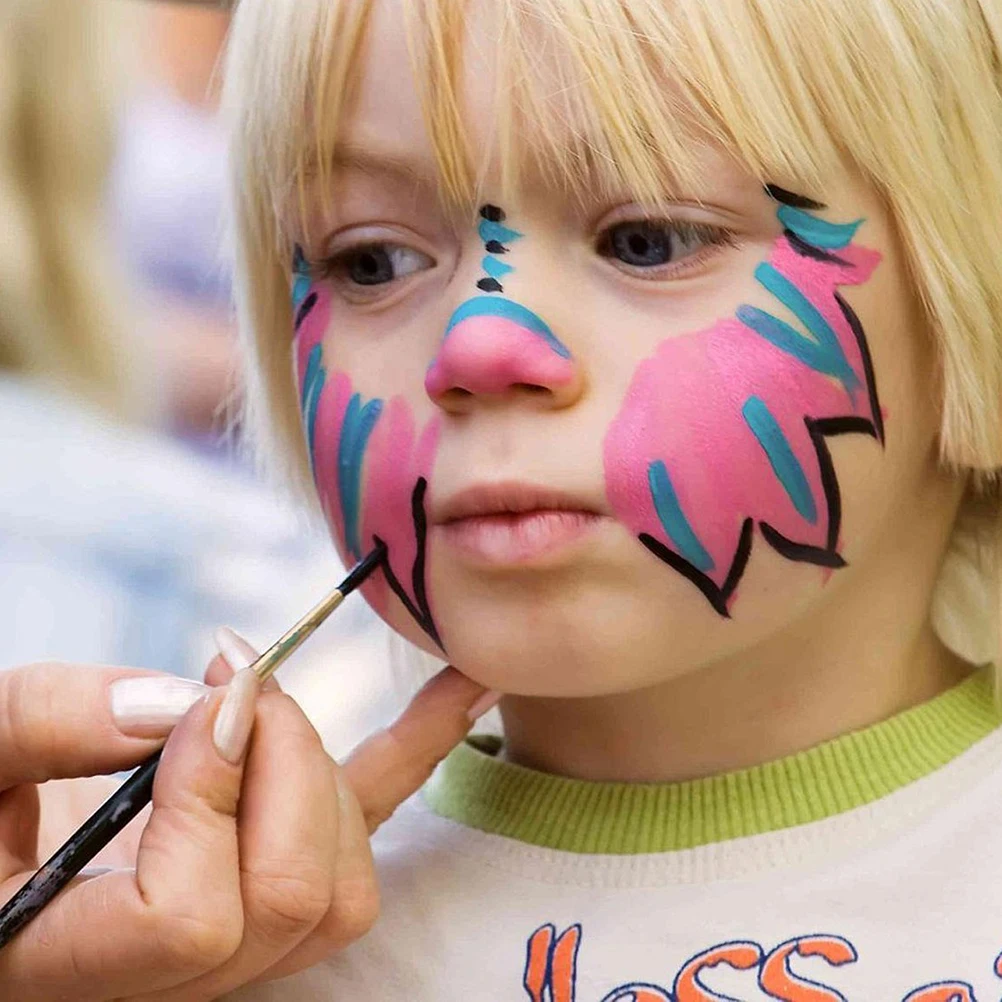 

10pcs Blue Watercolor Paintbrush Set Wood Handle Flat Tip For Acrylic Oil Painting Artists Kids Beginners Travel Friendly