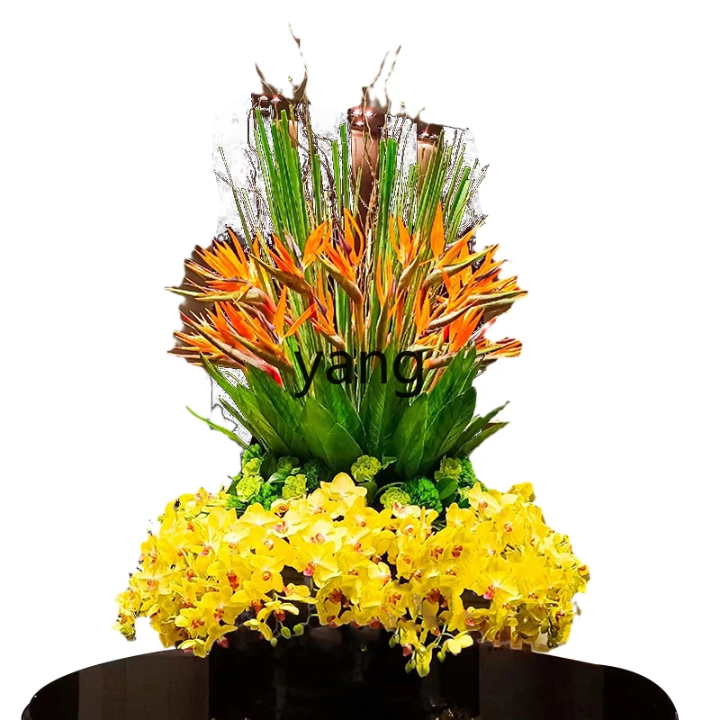 

LZR large hall atrium round table front desk villa decoration fake flower