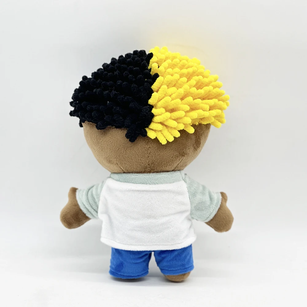 Xxxtentacion Yellow Black Hair Plush Doll Figure Stuffed Toys Cute Kids Boys Girls Christmas Gifts view 3