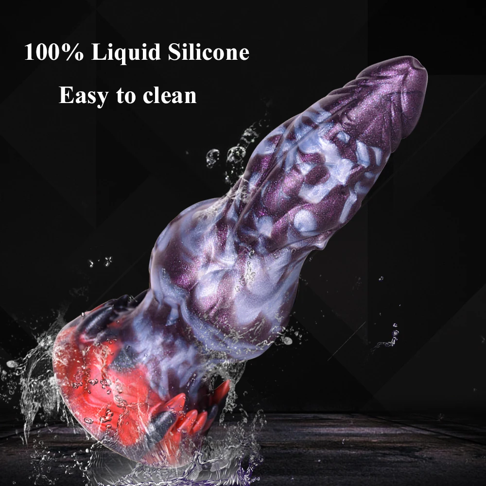 NNSX Silicone Dog Knot Dildo para Adulto, Fantasia Animal Ejaculação Pênis, Flertar Anal, Massageador de Próstata, Brinquedos Sexuais para Casais