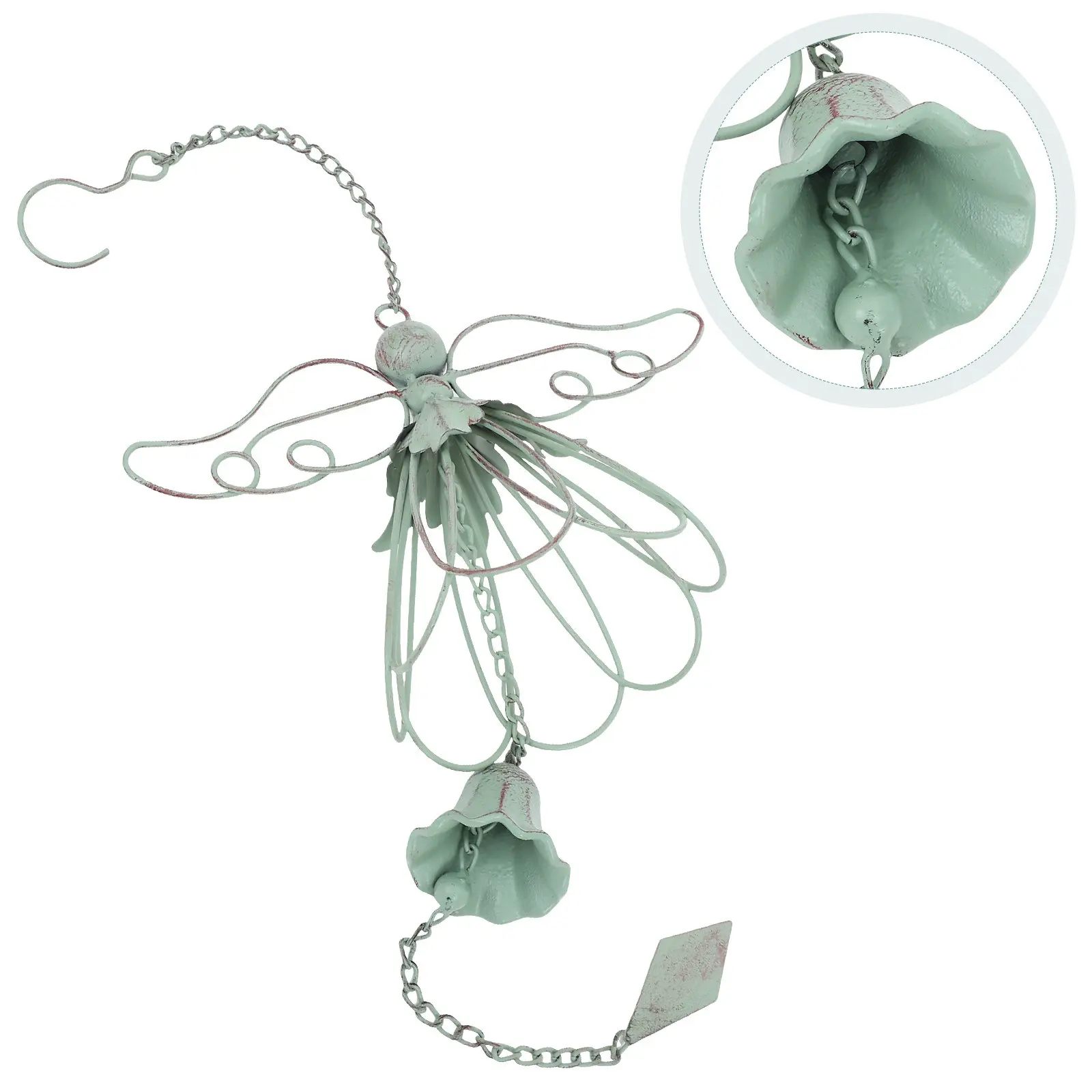 

Ретро металлические ветряные колокольчики для улицы, подвесной декор для сада, винтажный железный колокольчик для патио и газона, создающий спокойную атмосферу, подарок