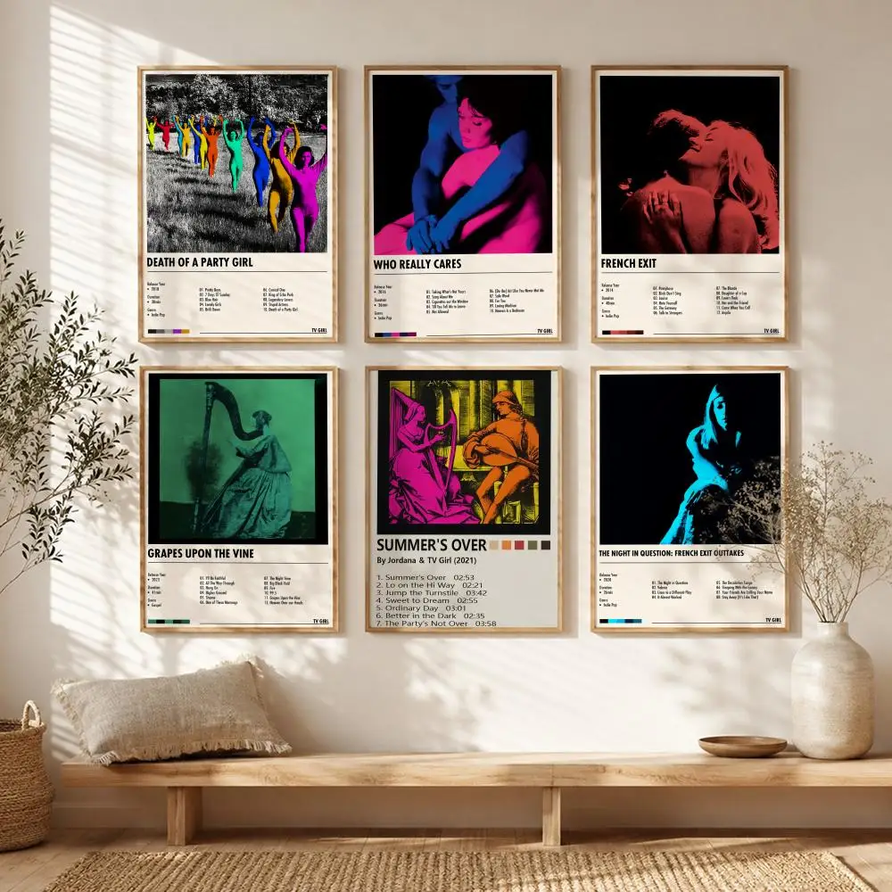 Dream Pop Band T-Tv Girl Poster All-match HD Waterproof Self-Adhesive Wall Art Sticker For Home Bedroom
