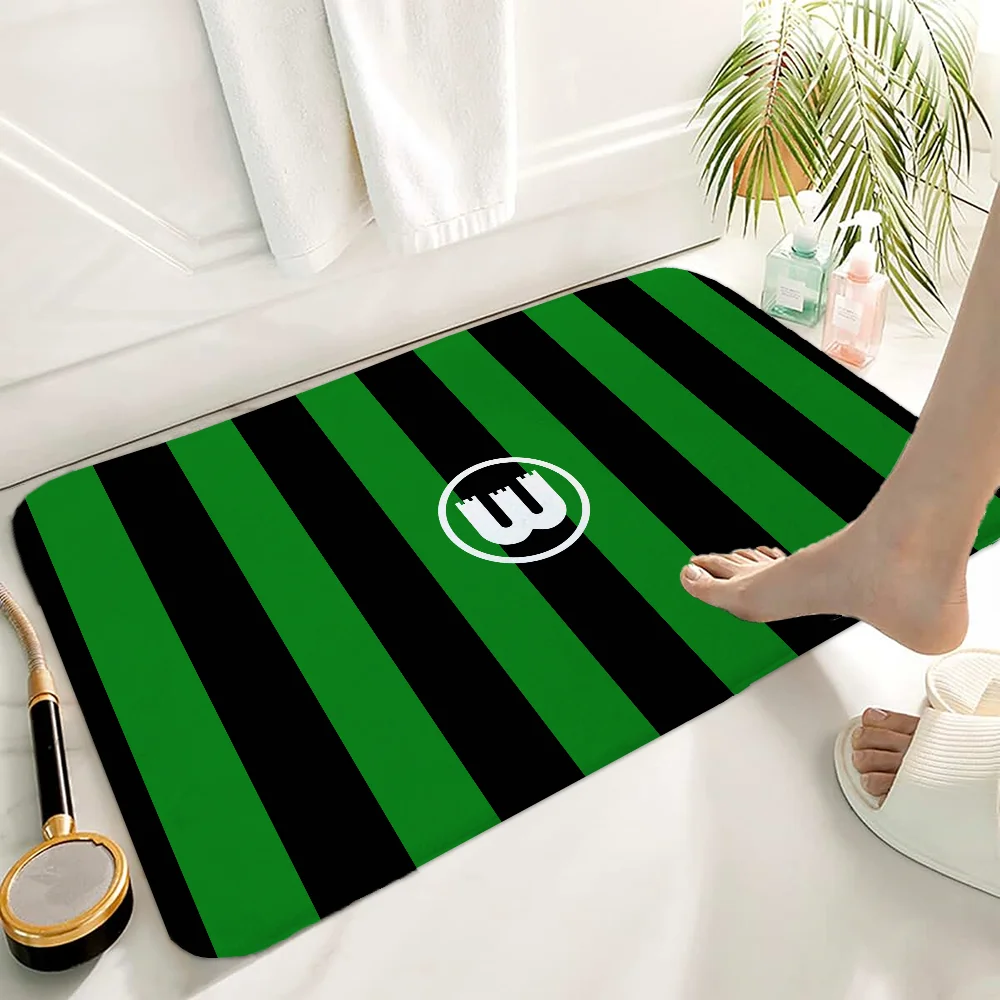 Bath Mat Rug Bathroom Foot Mat Non-slip Mat Small Floor Mats Door Mat  VfL W-wolfsburg-g Fc Entrance Carpet for Kitchen Rugs