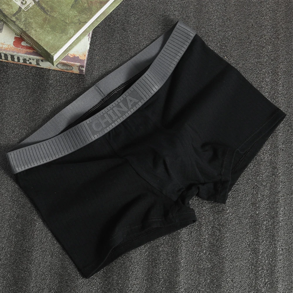 Men's Threaded Briefs Low Rise Underwear Trunks Shorts Bulge Pouch Underpants Male Breathable Lingerie Ultra-Thin Panties