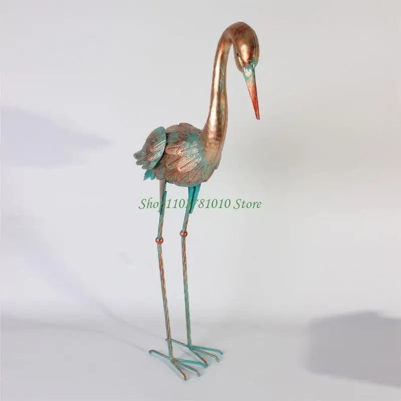 Iron Bird Figurine Statue Outdoor Spaces Sculpture Ornaments Vintage Styles Decoration For Home Garden Parties And Event
