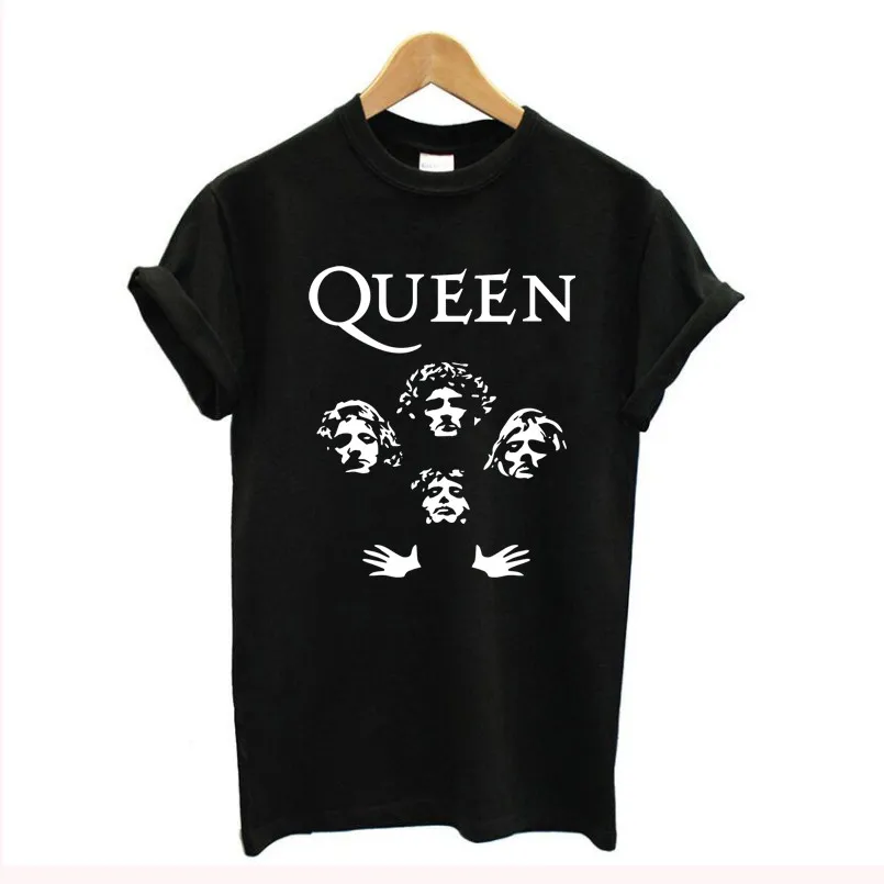 Rock Band Queen t shirt women print summer black top t-shirt graphic tees women vintage streetwear 90s harajuku tshirt female