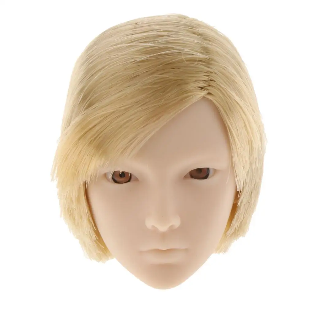 Kopfskulptur im Maßstab 1:6 mit kurzem Haar für 12-Zoll-männliche Actionfiguren