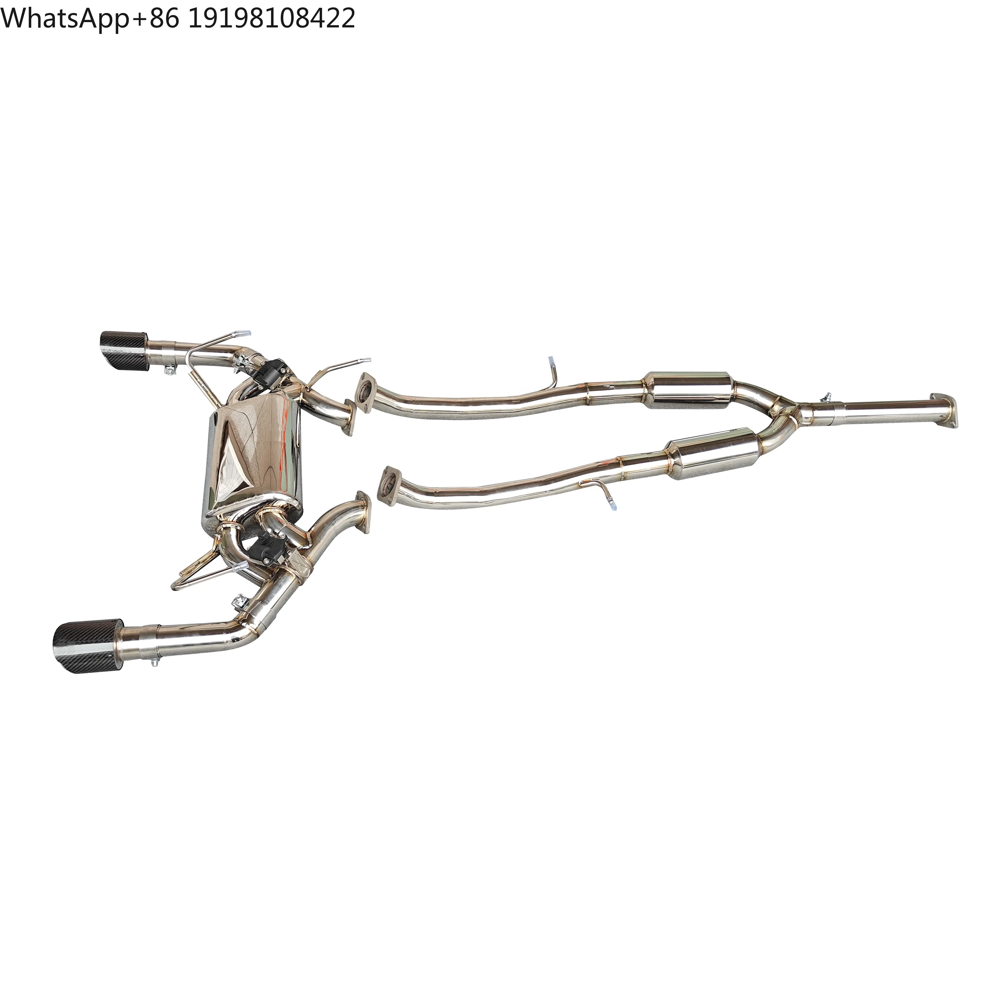 CSZ Valvetronic Catback Exhaust for Infiniti G37 3.7L V6 2007-2015 Valved Muffler Remote Control System Stainless Steel Mirror