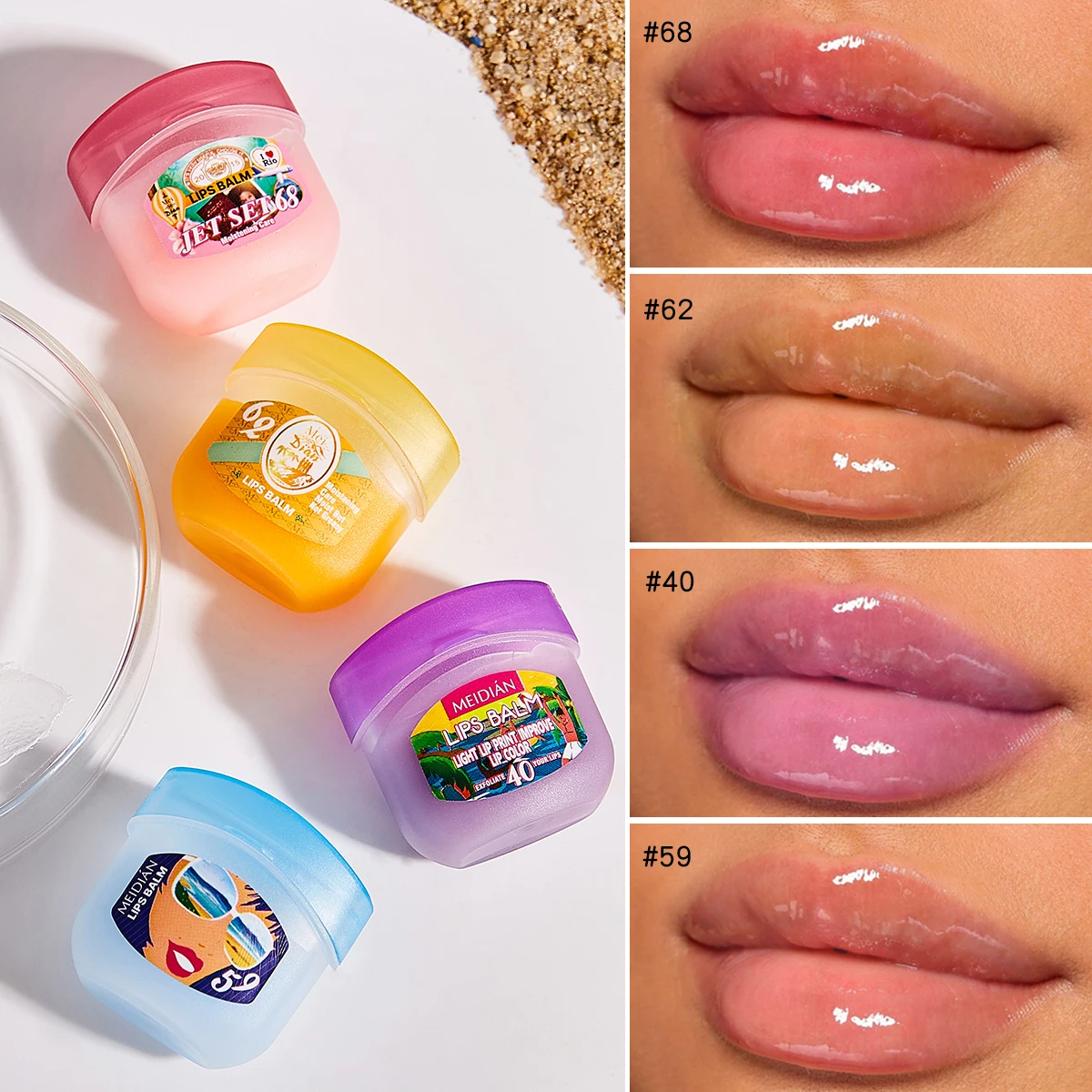 4/6pcs Fruity Lipstick Set, Moisturizing and Water Locking, Durable Formula, Lip Care, Autumn and Winter Lip Care