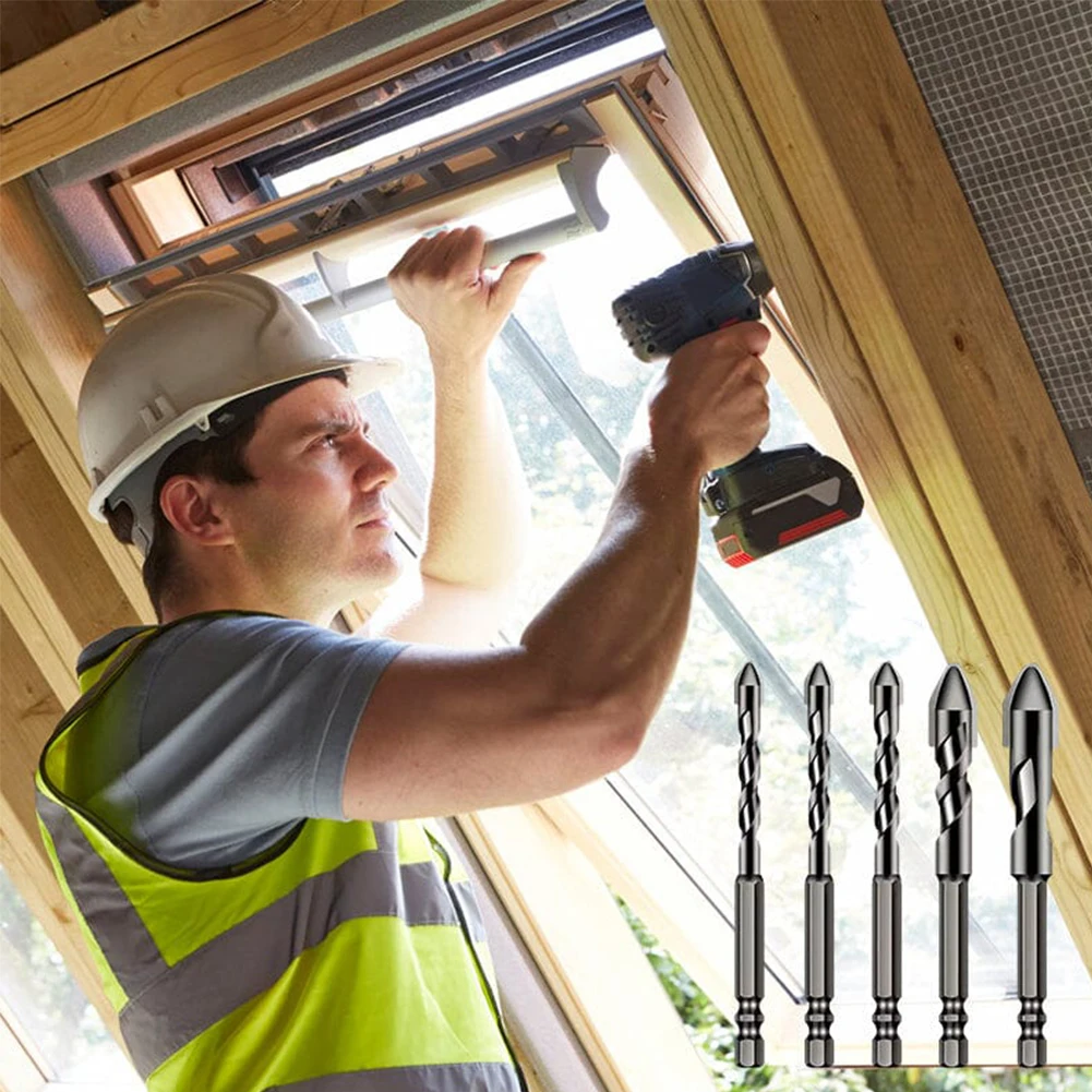 3/4개 고경도 편심 드릴 비트 텅스텐 스틸 다기능 드릴 비트 세트 (목재, 유리, 타일, 플라스틱용)