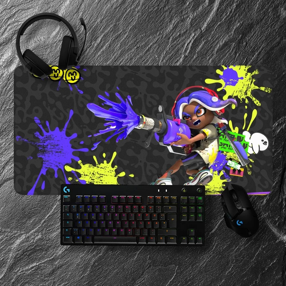 Game Splatoon 3 Mousepads Non-slip Lockedge Office Student Gaming Thickened Large Writing Pad Cushion