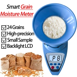 Digital Grain Moisture Meter for 24 Kinds of Grains,Grain Moisture Tester Kit for Wheat,Corn,Rice,Peanut,Soybean,Coffee Bean