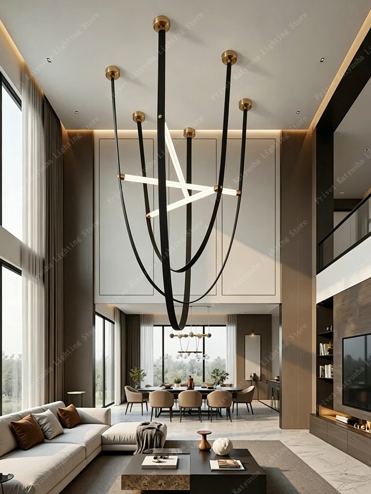 LED 2026 Modern Minimalist Style Belt Pendant Lamp Italian Art Decor Lampara Lampadario Soffitto Moderno Decoration Maisons