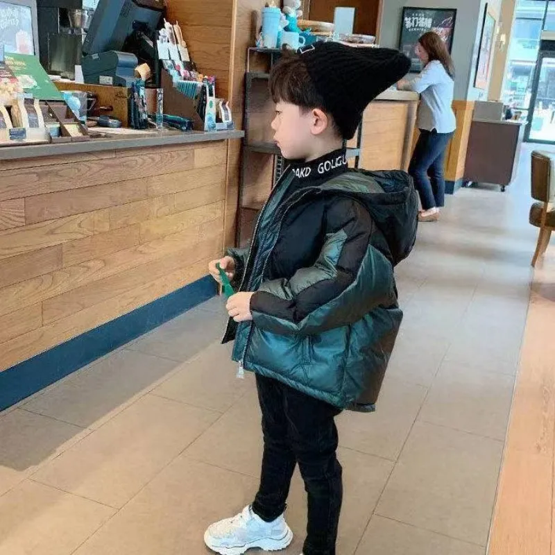 

Kids Winter Jacket For Boy Children'S Outerwear Baby Clothing Thick Long Coats Girls Hooded Snowsuit Children Glasses Overcoat