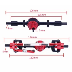Używany do montażu części do zdalnie sterowanego samochodu przednia i tylna oś modernizacyjną z metalu WPL 1/16 C14 C24 B24 B16 B36