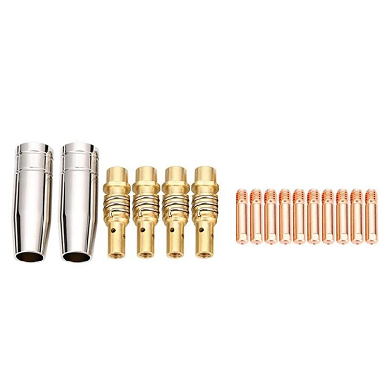 

Mig Welding Nozzles For Welding Machine 32 Pcs Gold Tip Contact Tips For Mig Welding Machine - 0.8Mm