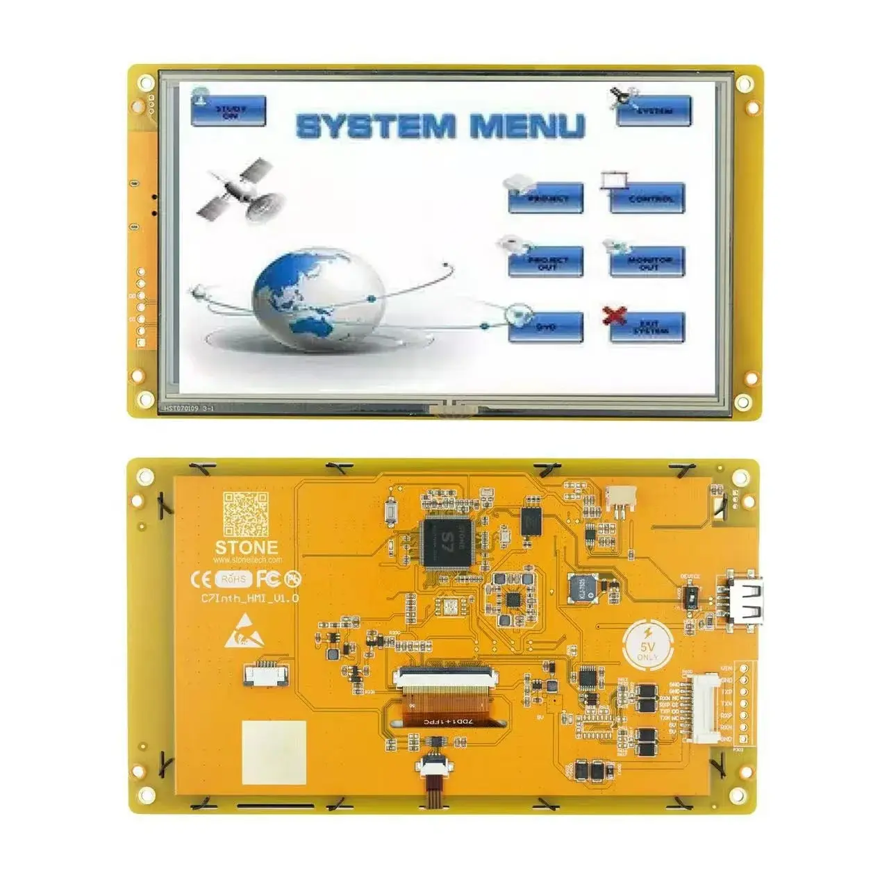 

7,0 TFT сенсорный экран полностью совместим с интерфейсом RS232/TTL UART и USB-портом, 3-летняя гарантия, сертификаты CE/RoHS/FCC/ISO9001