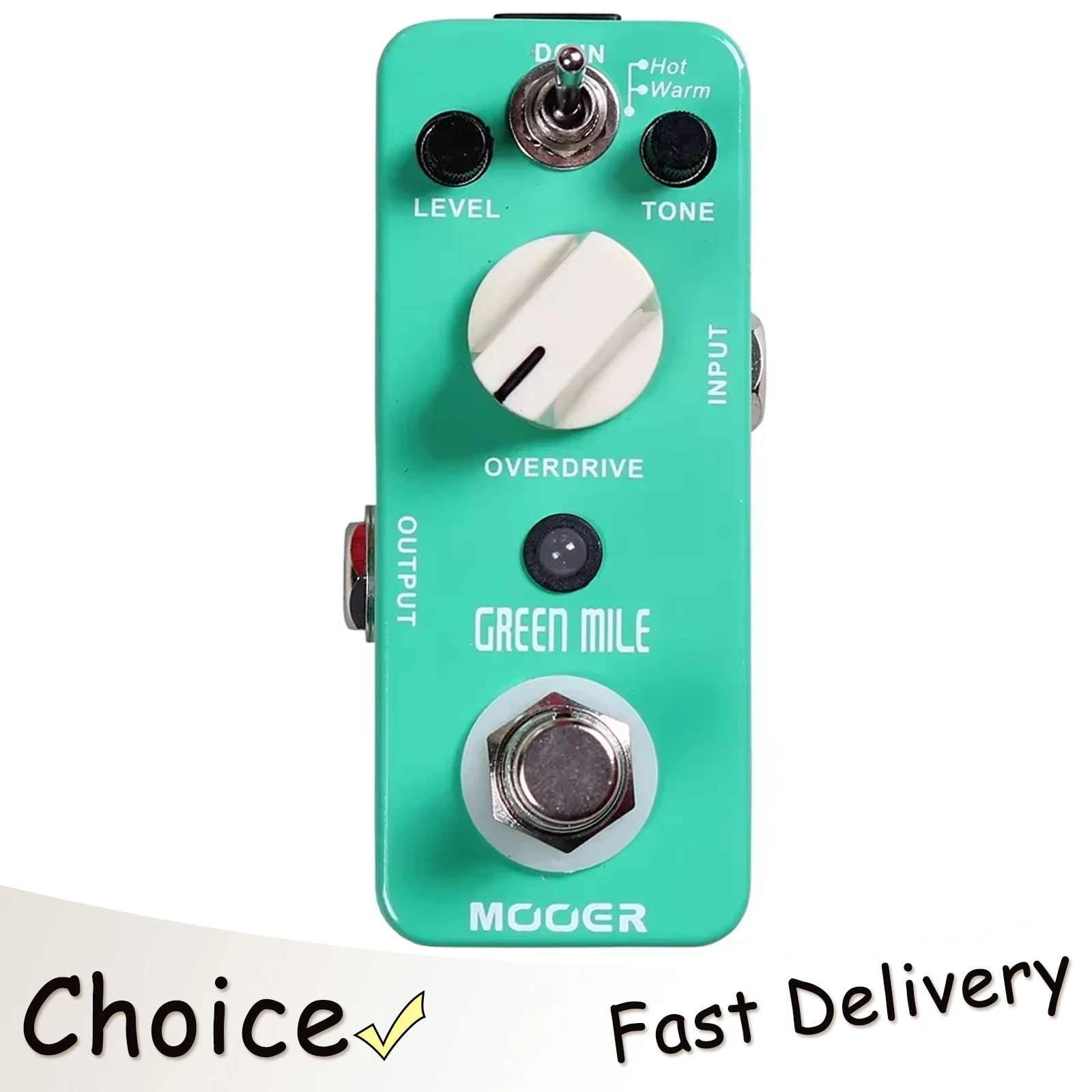 

Электрогитарная педаль эффектов MOOER Green Mile Mini Overdrive, 2 режима работы, True Bypass, аксессуары для гитары