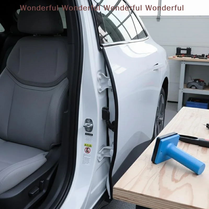 

Automotive B pillar Door Sealing Strip Steel Bar Insert Soundproof Dustproof Weatherstrip for Car Door Edge 2pcs