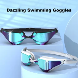 New Adult Swimming Goggles Professional Leakproof Wide-Angle Lens Broad View Anti-UV Coating Anti-Fog for Men and Women