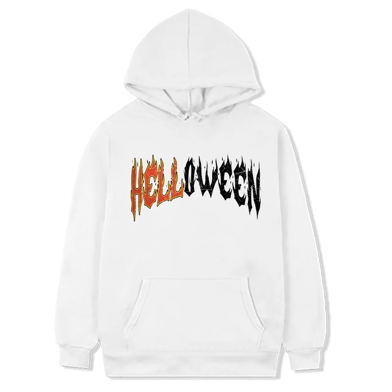 

Hellloween Sweatshirt Funny Halloween Winter Clothes Women Spooky Season Clothes Retro Halloween Spooky Hoodies