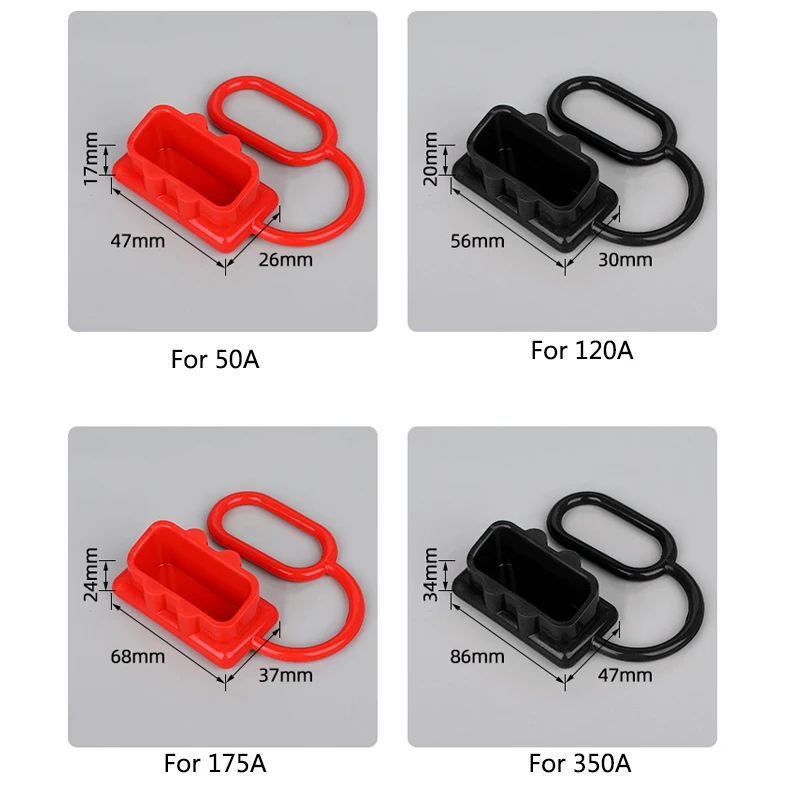 1pcs Rubber Dust Cap Black/Red Suitable for 50A/120A/175A/350A Plug Connectors