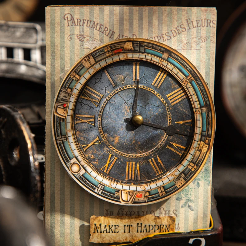 15 pcs/pack Vintage Mechanical clock Stickers Decorativ DIY Scrapbooking Materials Art Collage Stationery Aesthetics Stickers