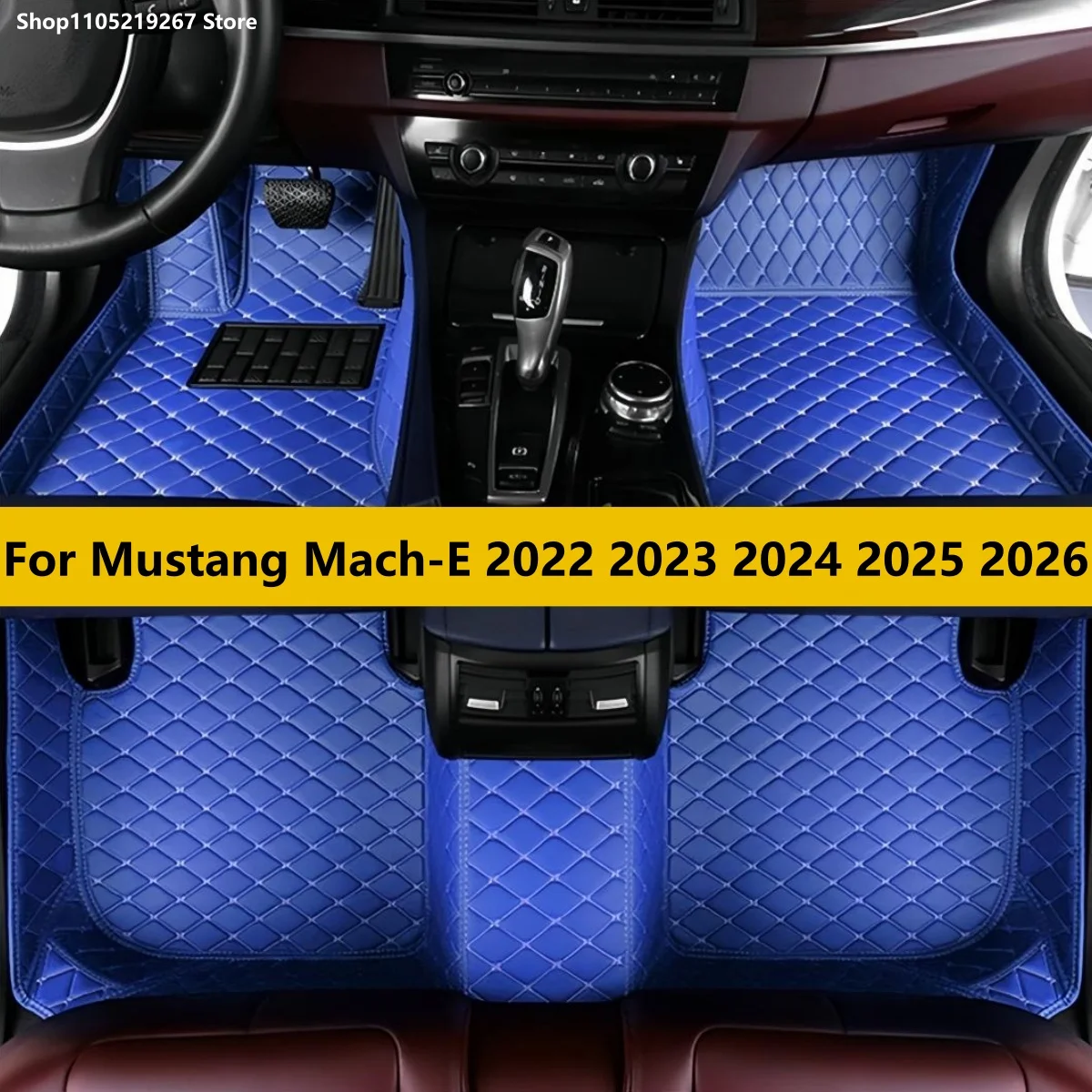 

Car Floor Mats For Mustang Mach-E 2022 2023 2024 2025 2026 Carpets Leather Mat Durable Rugs Anti Dirty Pad Set