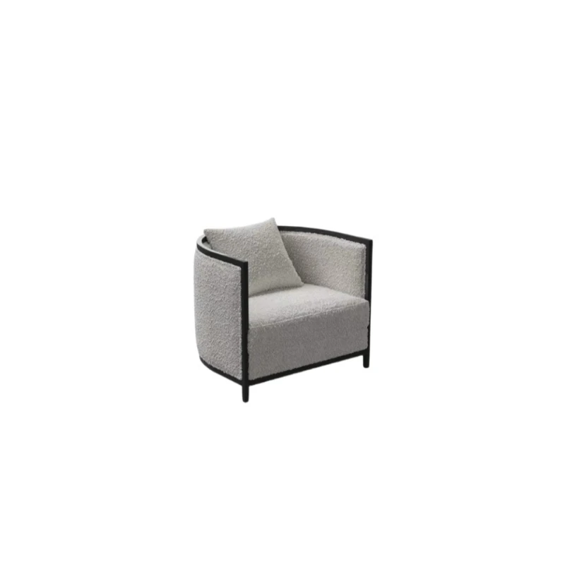 

velvet sofa living room clothing store beauty salon black and white contrasting color minimalist curved sofa