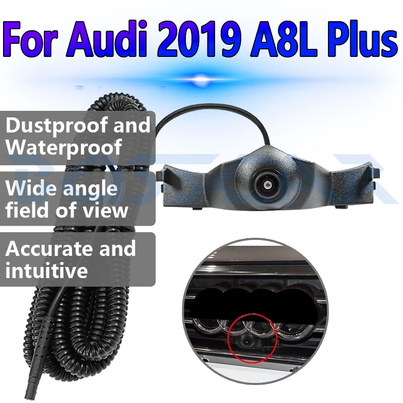 

Для Audi 2019 A8L Plus Автомобильная камера переднего вида AHD 1080P HD ночного видения 150 ° Водонепроницаемый объектив IP68 для помощи при парковке, автоаксессуары