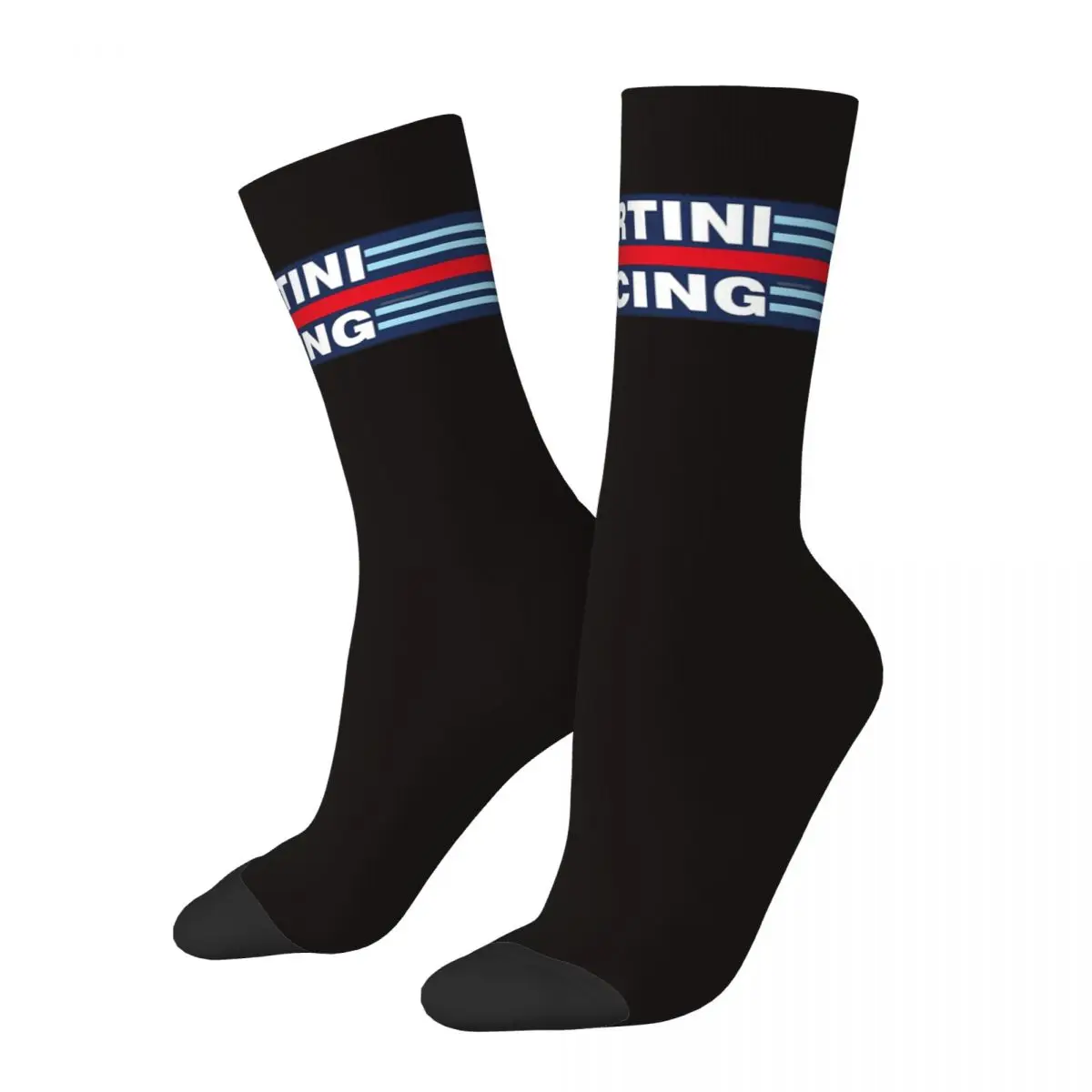 Martini Racing Stripe Car Racing Unisex Winter Socks Running Fun printing Socks Street Style Crazy Sock