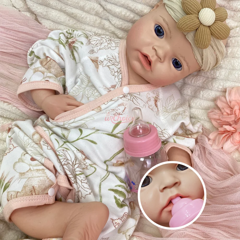 20Inch Soft Silicone Reborn Doll Open Eyes/Close Eyes Reborn Doll Natural Relaxed Chubby For Parenting Simulation Birthday Gift