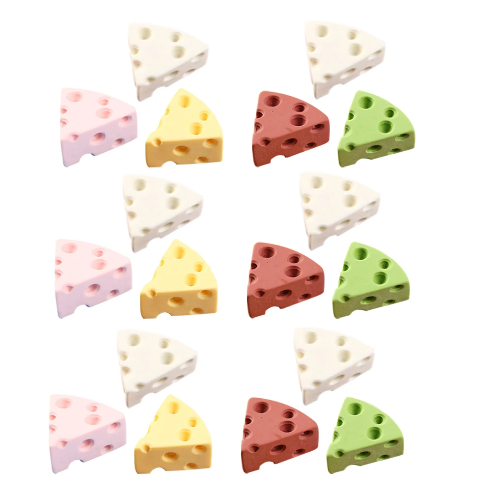 

25 Pcs Imitation Cheese Prop Fake Bread Biscuit Model Models for Kitchen Decor Artificial Realistic Miniature Props