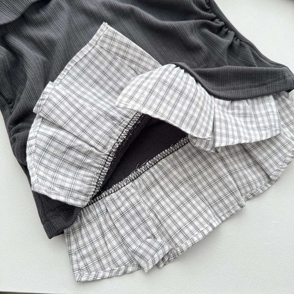 Slim Fit Two-in-One Plaid Shirt Color Block Collared Blouse Women's Designer Long Sleeve Autumn Vintage Chic Top