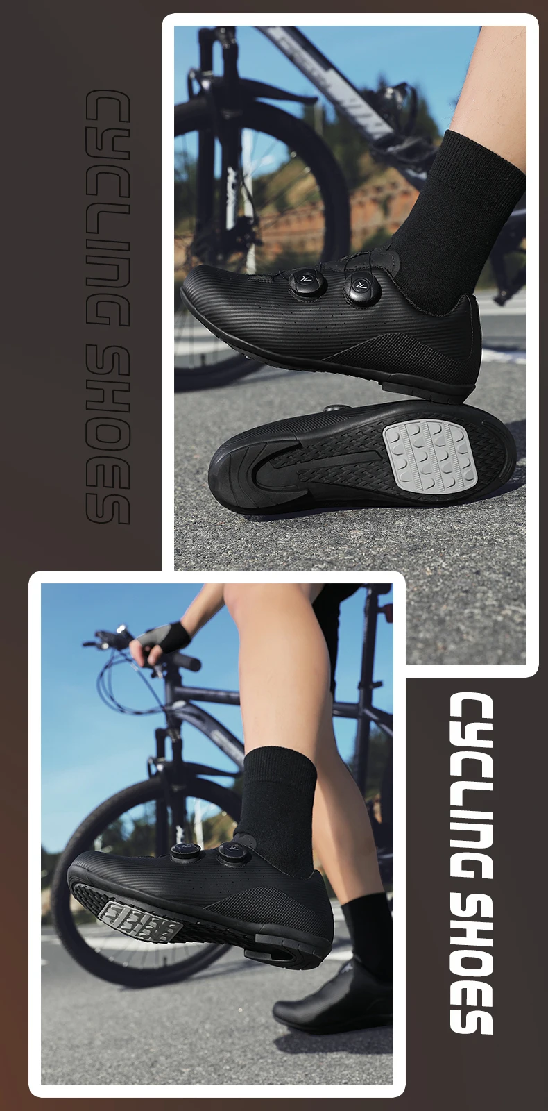 MTB Fahrradschuhe Herren 37-48 # Neue A7 Speed Radfahren Sneaker Cleat Pedal Frauen Flache Outdoor Rennrad Schuhe Selbstsichernde Weiß – Detail 17