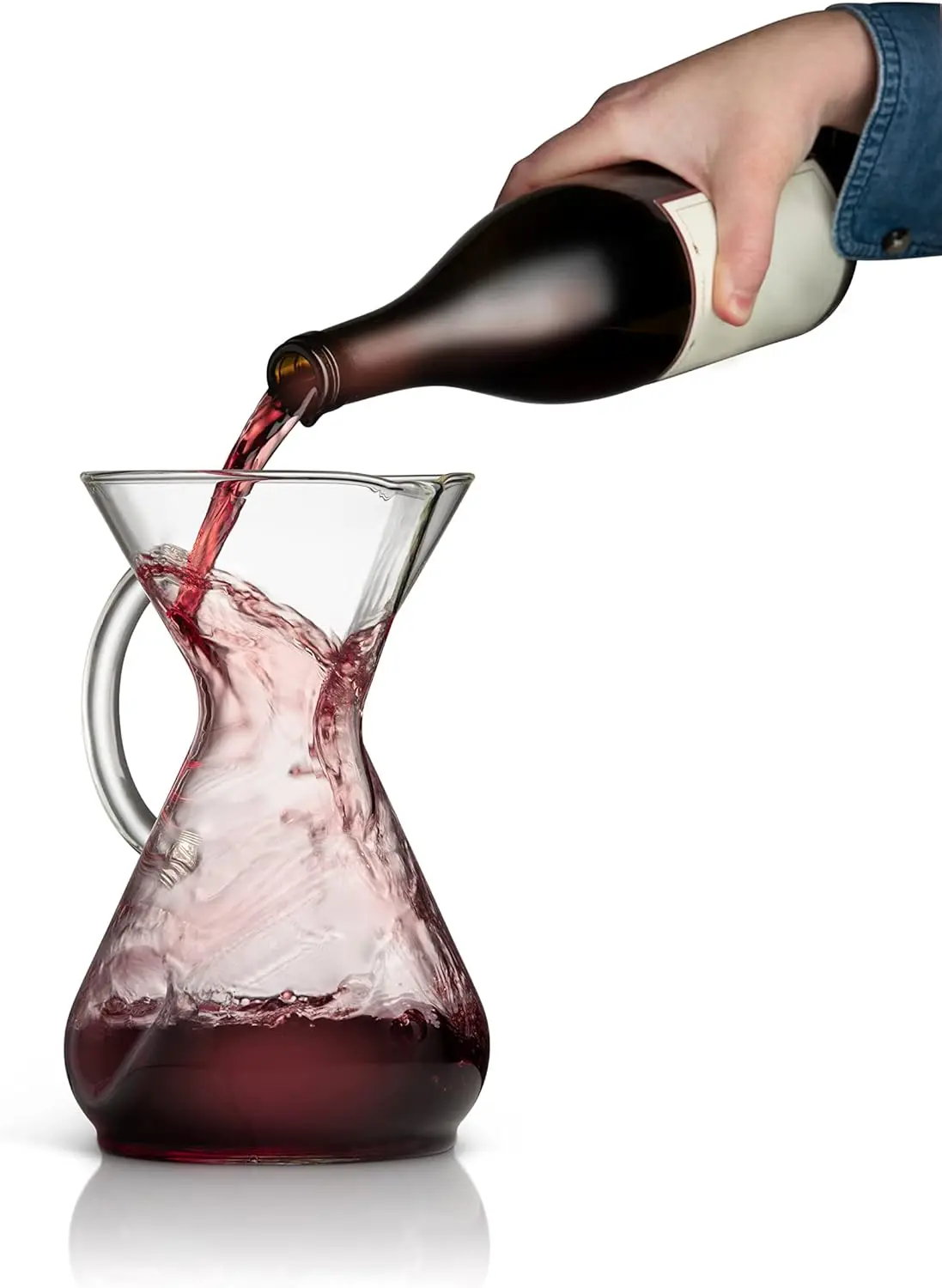 ماكينة صنع القهوة بمقبض زجاجي - 8 أكواب - عبوة حصرية