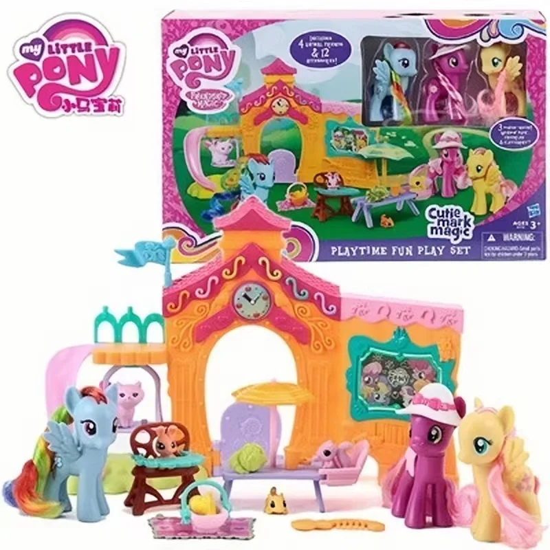 

Hasbro Original My Little Pony Anime Figure Fluttershy Rainbow Dash Playtime Fun Play Set Children Toy Gift for Children