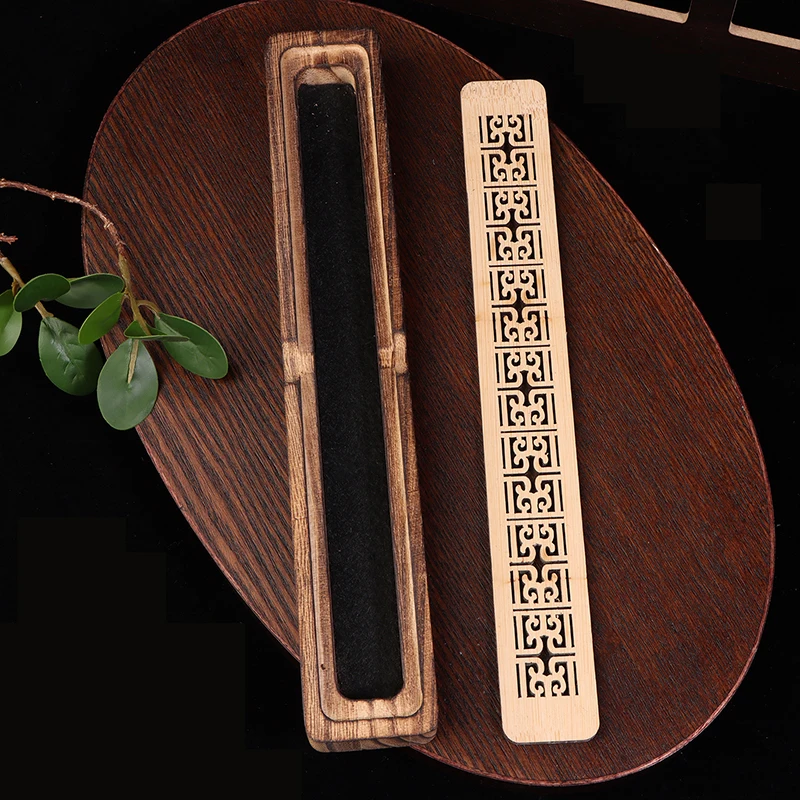 1Pc Natural Bamboo Board Incense Holder Anti-Ash Flying Incense Stick Holder Japanese Style Bamboo Incense Ash Catcher
