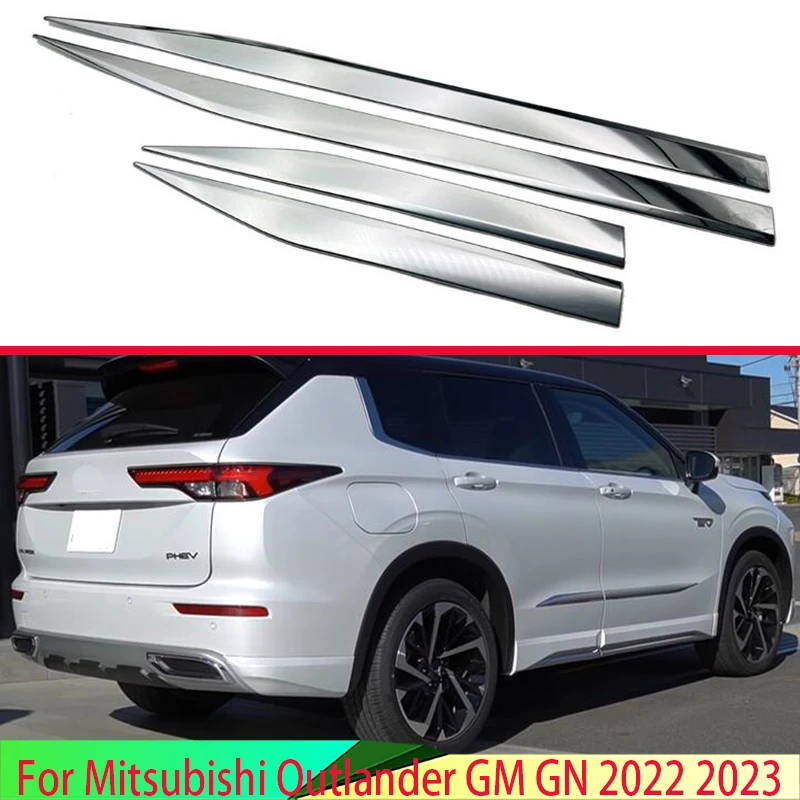 

Для Mitsubishi Outlander GM GN 2022 2023, автомобильные аксессуары, ABS хромированная накладка на боковую дверь, молдинг