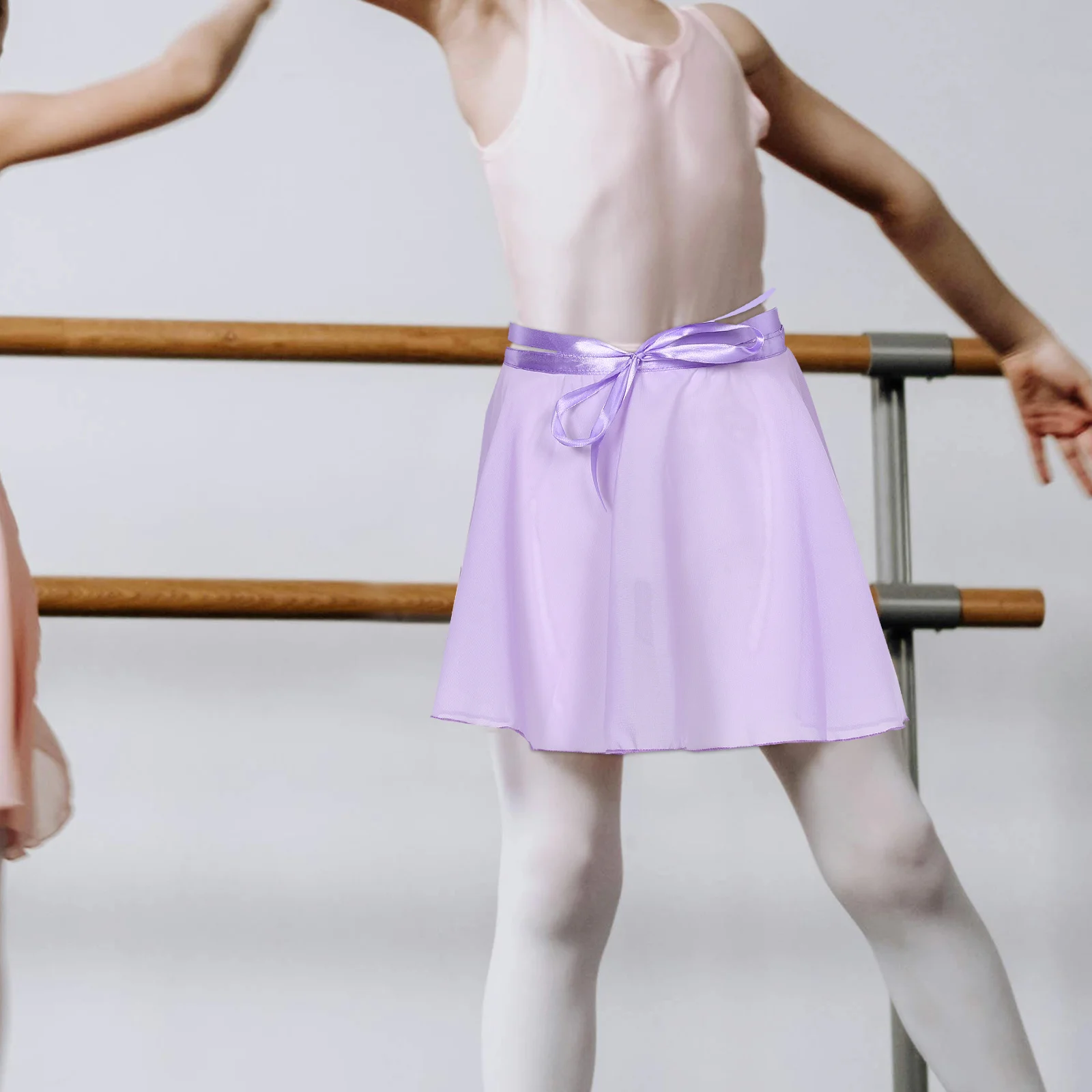 

Ballet Tutu Skirt Purple Tie Waist Lightweight Chiffon Wrap Skirt Dancewear for Ballet Tutus for