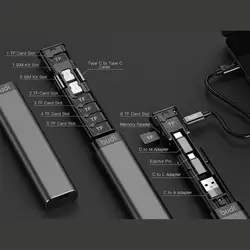 BUDI Smart Adapter Card Storage Data Cable USB Box Multi-function Card Reader For Computer USB Hub