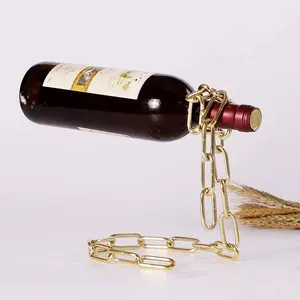 السحر معلقة سلسلة رف زجاجة عرض موقف ، المطبخ ، غرفة الطعام ، قبو بار الديكور أفضل 10 بار نبيذ للمبيعات - No9