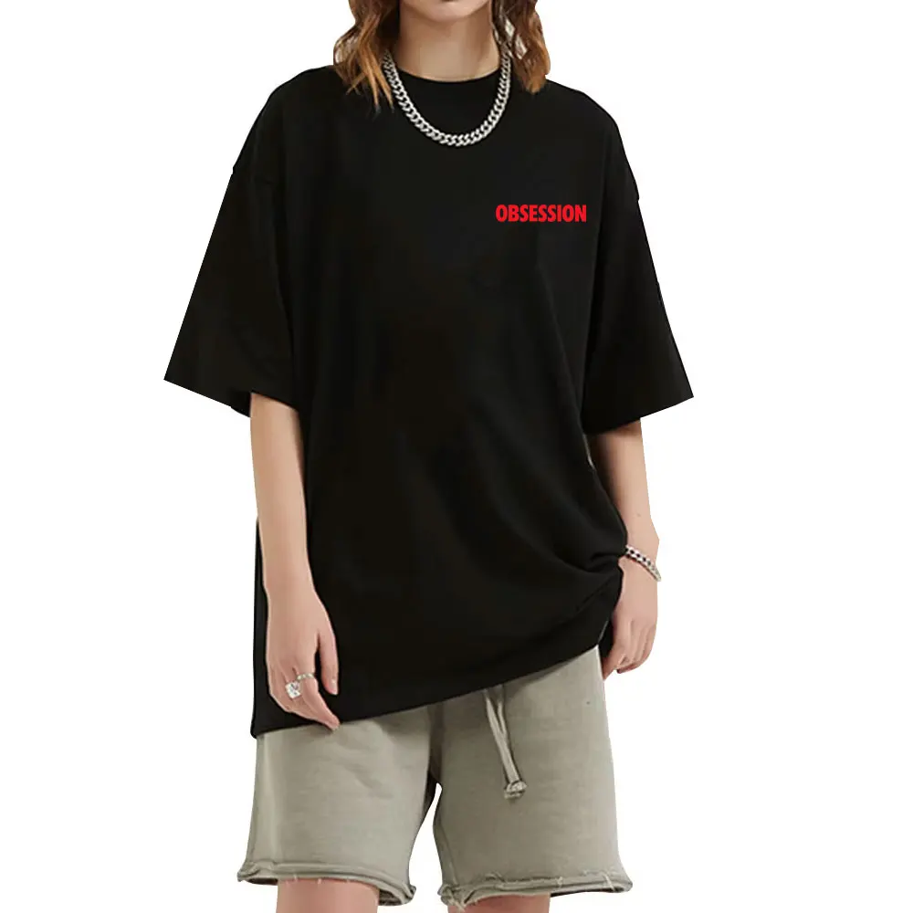 T-shirt graphique « Obsession des yeux de films d'horreur » pour homme et femme, mode décontractée, coupe oversize, vintage, en coton doux, idéal pour l'été